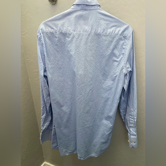 Péra Light Blue Men’s Button Up - slim fit 15.5, 32-33 - Picture 2 of 5